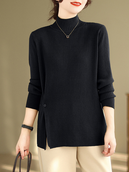 Cozy Women's Knitted Turtleneck Sweater | Eva Trends