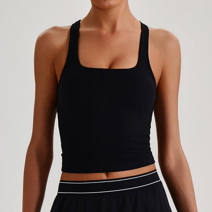 Women's Longline Sports Bra – High-Coverage Active Bra for Yoga & Gym