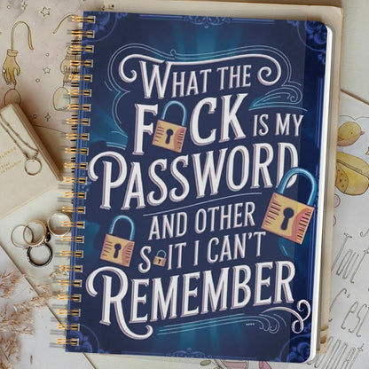 üìÖFunny Password Notebook - Spiral Bound with Lock Icons & Funny Security Phrases‚úçÔ∏è