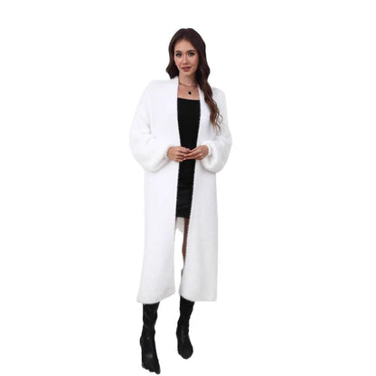 Women's Oversized Puff-Sleeve Open-Front Cardigan Coat – 7 Colors