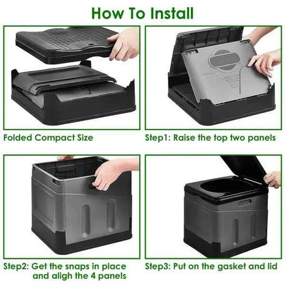Portable Foldable Camping Toilet – Lightweight Outdoor Toilet for Camping & Emergencies