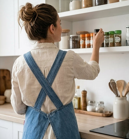 üî•Cloud-Fit Denim Apron | Ergonomic Cross-Back Design