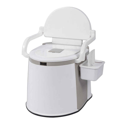 Portable Camping Toilet – 5-Gallon Bucket with Anti-Slip Strip, Handrails, Tissue Holder & Inner Barrel