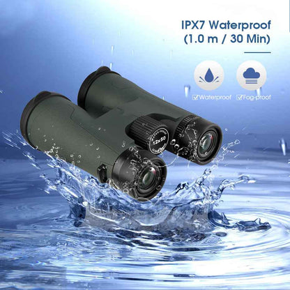 SA203 12x50 IPX7 Waterproof Binoculars – BAK4 Roof Prism, Full Multi-Layer Coating