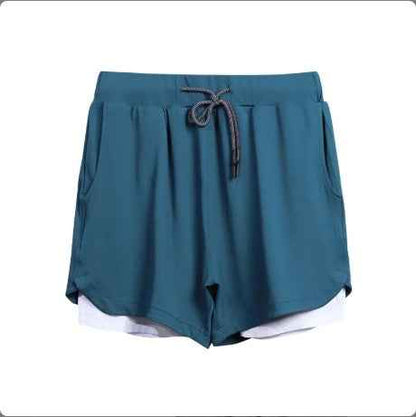 Men's 2-in-1 Quick Dry Gym Shorts – Built-In Liner, Drawstring, 5 Colors, M–3XL