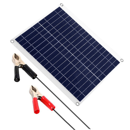 25W Flexible Solar Panel Charger – IP68 Waterproof, 12V with Dual USB Ports for RV, Car, Boat & Camping