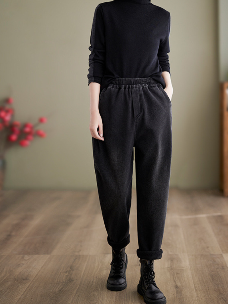Women's Everyday Wear Stylish & Comfy Black Pocket Style Bottom