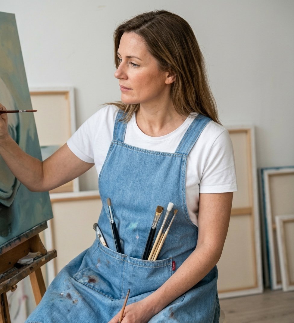 üî•Cloud-Fit Denim Apron | Ergonomic Cross-Back Design