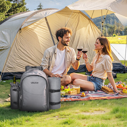 Beach & Picnic Backpack for 2 with Insulated Cooler Compartment