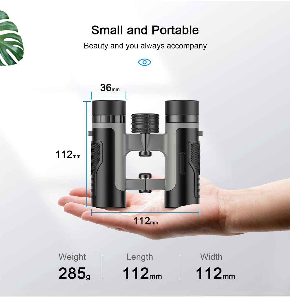 10x25 HD Compact Binoculars – Lightweight Outdoor Telescope for Hiking, Fishing & Travel