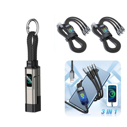 üî•Limited Time SALE 40% OFFüî•4-in-1 Digital Display Keychain Charging Cable