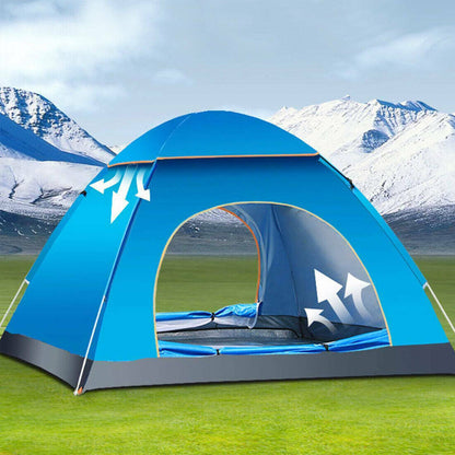 3-4 Person Automatic Pop-Up Camping Tent – UV Protection, Waterproof, Mosquito Net