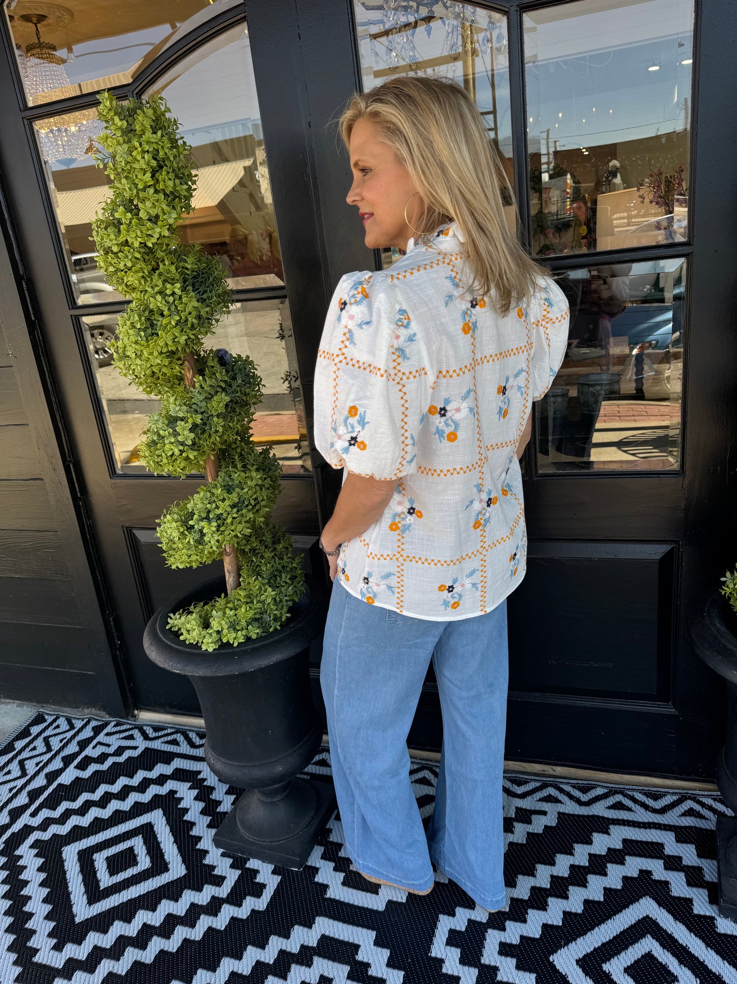 High-Rise Wide Leg Jogger - French Blue
