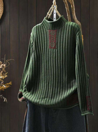 Cozy Women's Turtleneck Soft Knit Sweater | Eva Trends