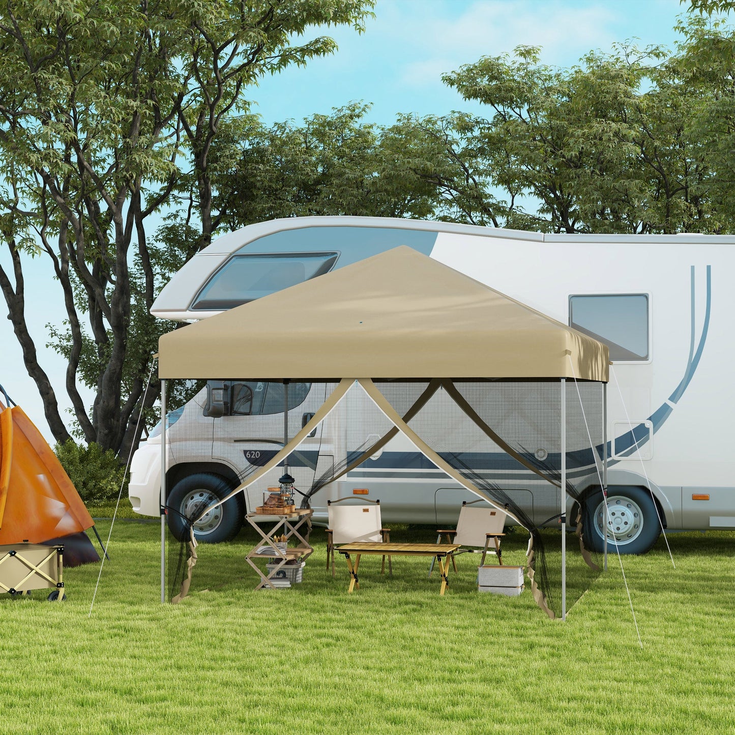 Folding Camping Chairs — Set of 2, 286 lb Capacity