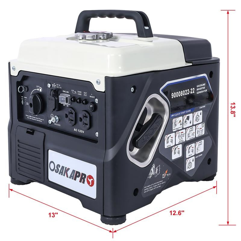 Portable 1200W Inverter Generator – EPA-Compliant, Eco Mode, 6.5Hr Run Time
