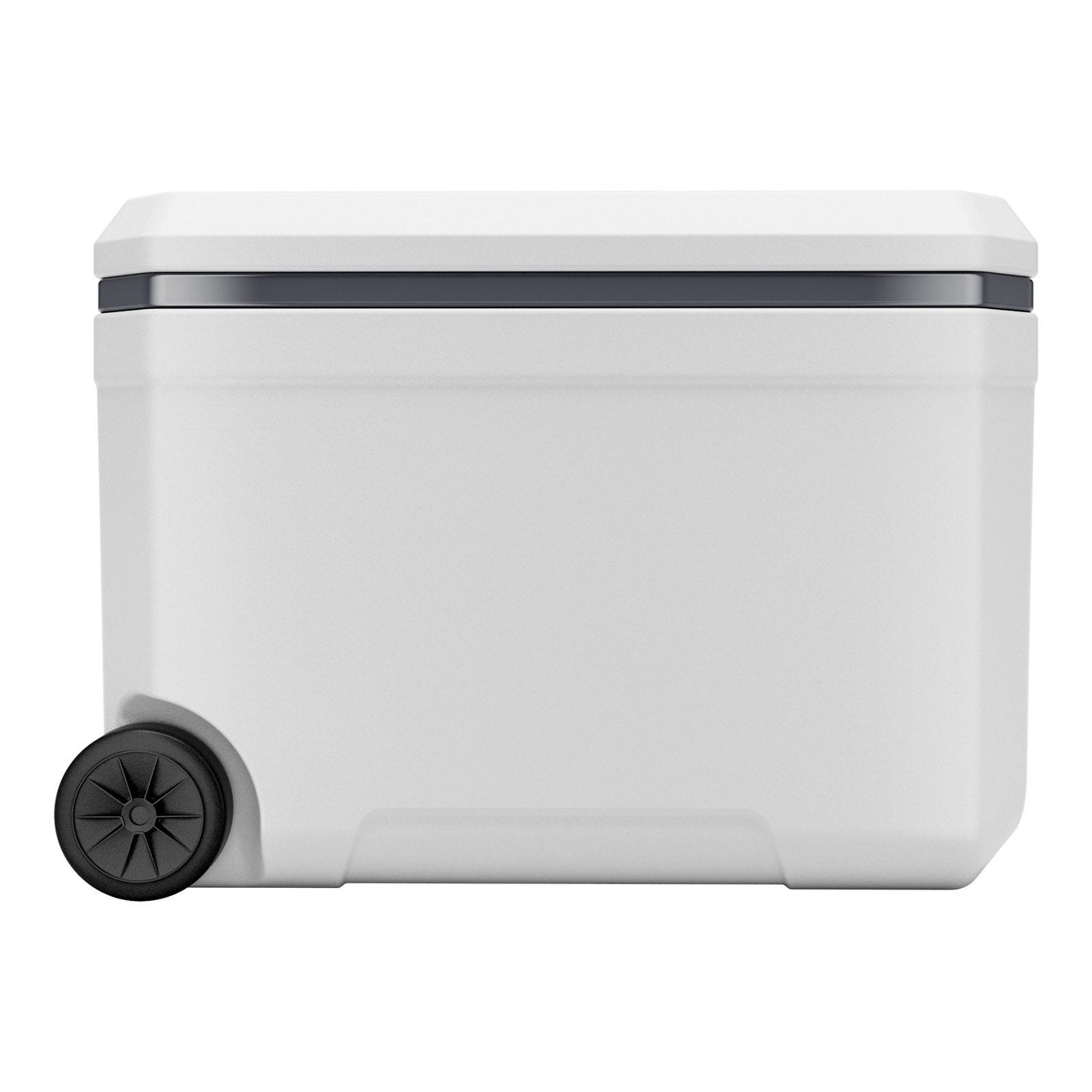 Portable Hard Cooler 45QT | 64-Can Wheeled Cooler with Cup Holder