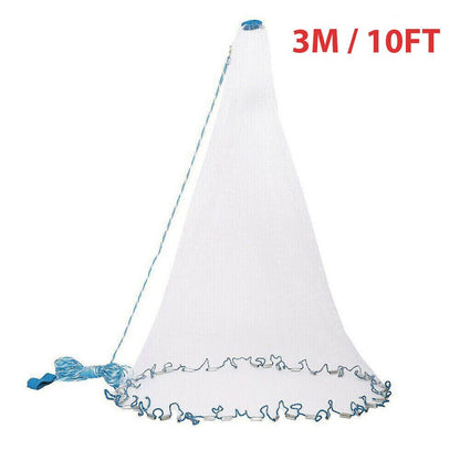 Fishing Cast Net – Strong Nylon Mesh, Easy Throw, 6FT Radius