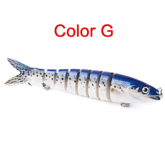Multi-Jointed Hard Fishing Lure – 19g, Rattle Ball, Light-Reflecting, 12 Colors
