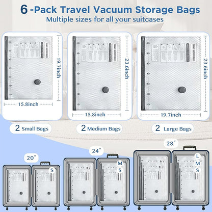 üéÅ Cordless Travel Vacuum Storage Compression Bag Set