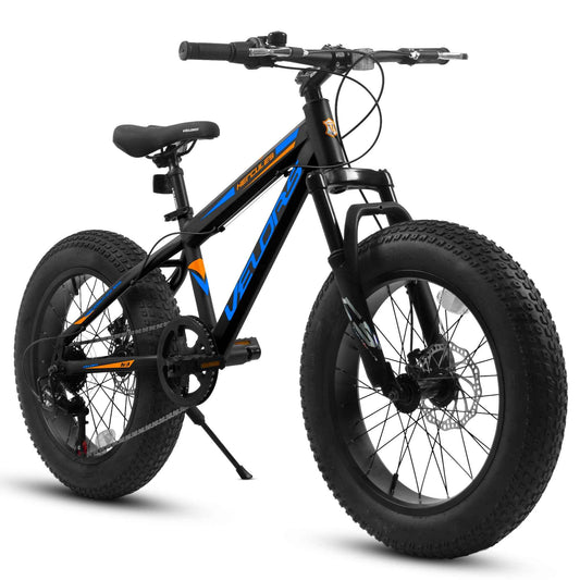 20" Fat Tire Mountain Bike | Full Shimano 7-Speed, Dual Disc Brakes & Front Suspension