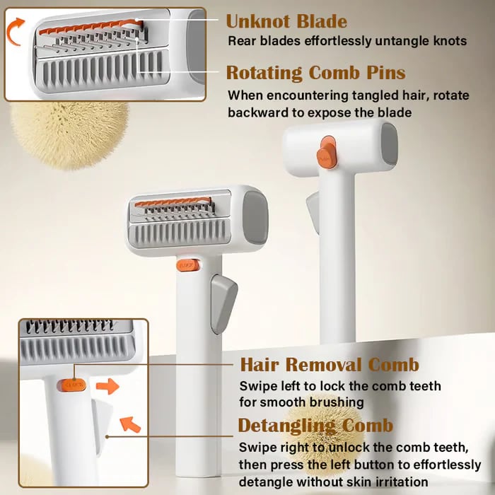 üî•2026 SALE - 2-IN-1 Pet Self-Detangling & Grooming Comb