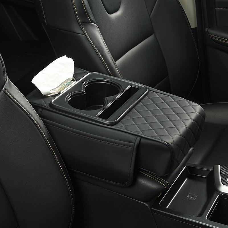üî• Multifunctional PU Leather Car Armrest Box Mat
