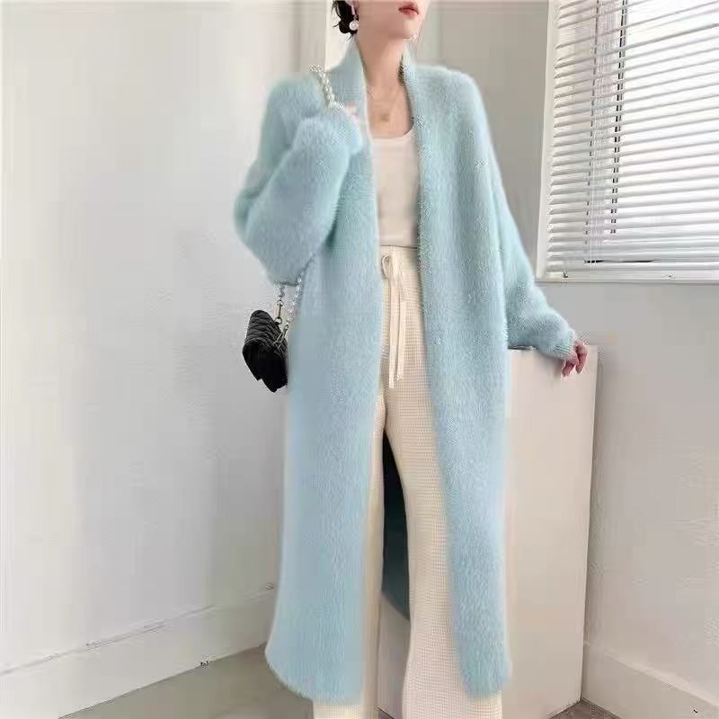 Women's Oversized Puff-Sleeve Open-Front Cardigan Coat – 7 Colors