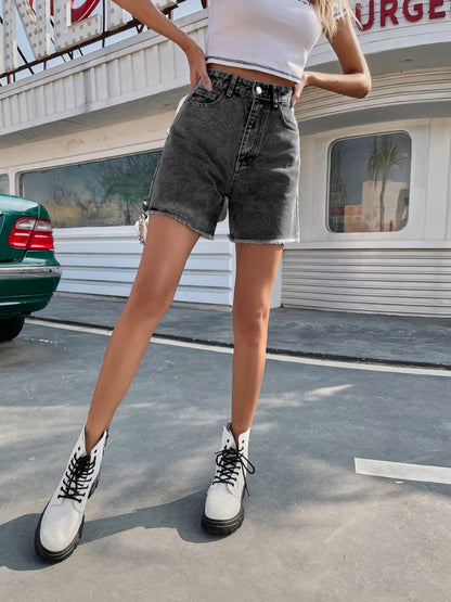 High Waist Loose Women's Denim Shorts – 12 Colors, XS to XL