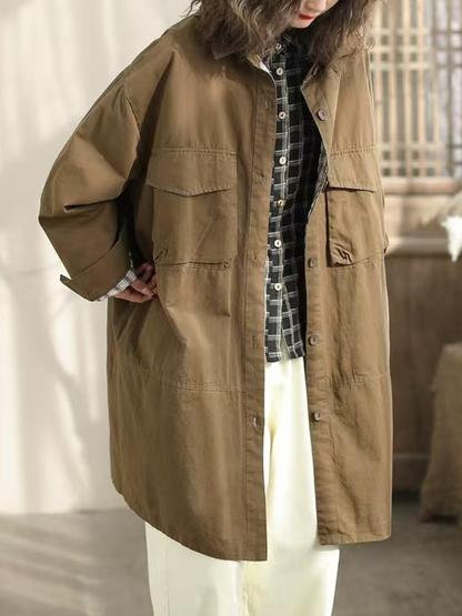 Women's Classic & Comfy Look with Lapel Collar Jacket