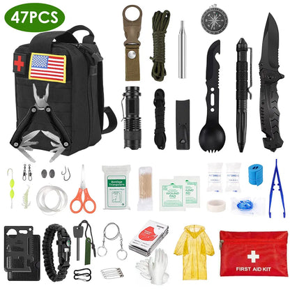 47-Piece Emergency Survival Kit – EDC Gear & Equipment