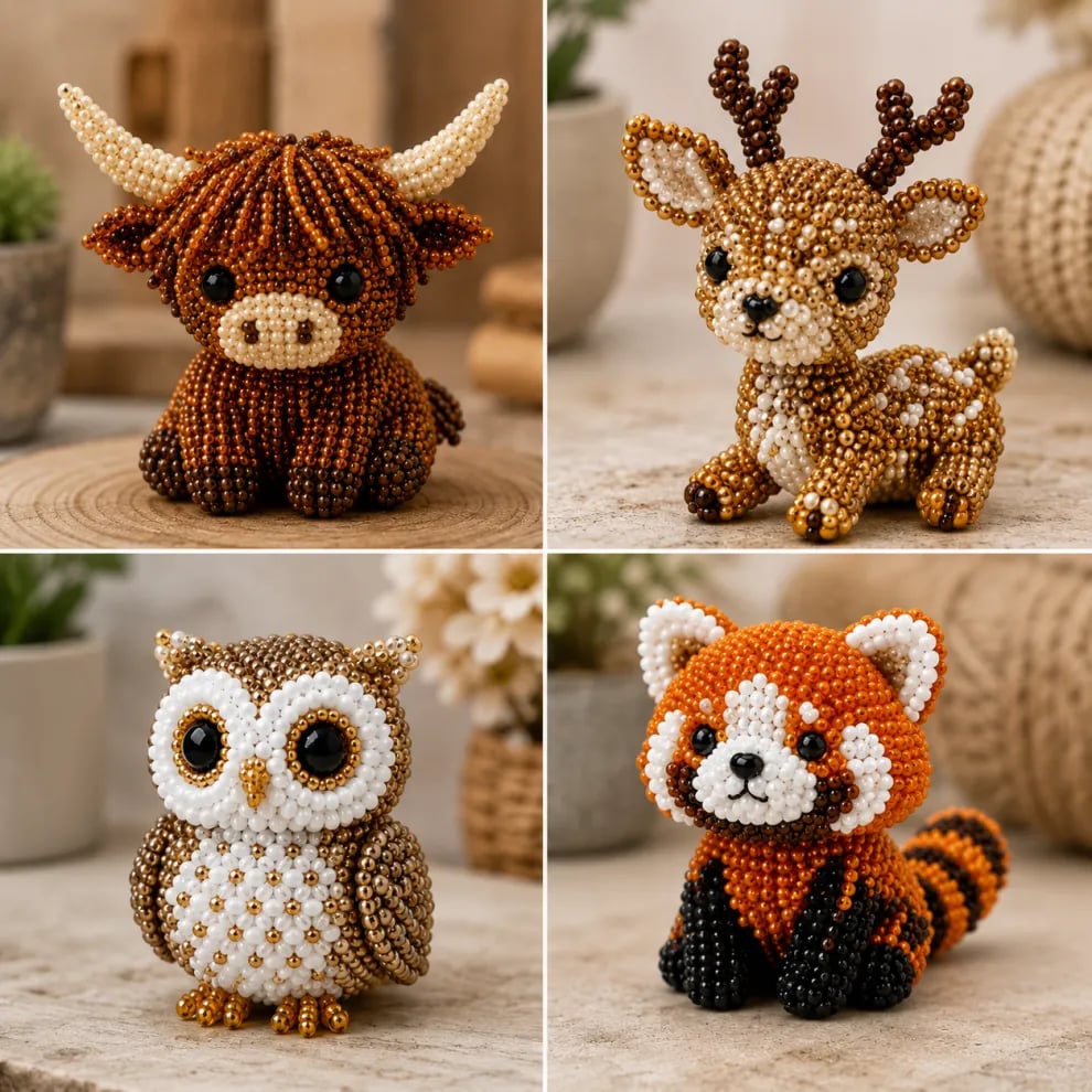 üßµ‚ú®DIY Petite 3D Beaded Animal Craft Kit