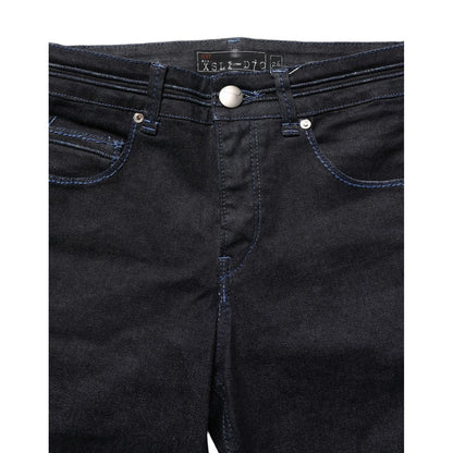 Acht Black Cotton Stretch HighWaist Skinny Denim Trouser Jeans