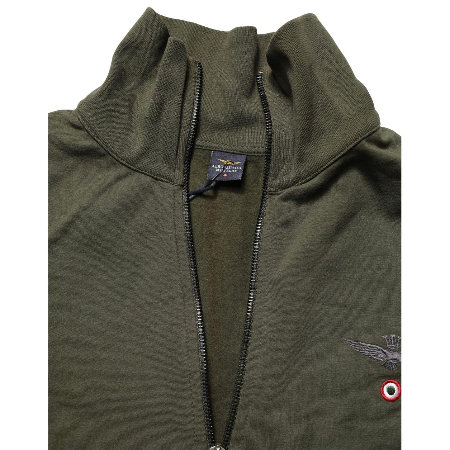Aeronautica Militare MilitaryGreen HalfZip Sweatshirt Sweater