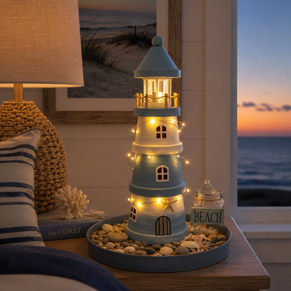 üåäLighted Coastal Lighthouse Tabletop Decor