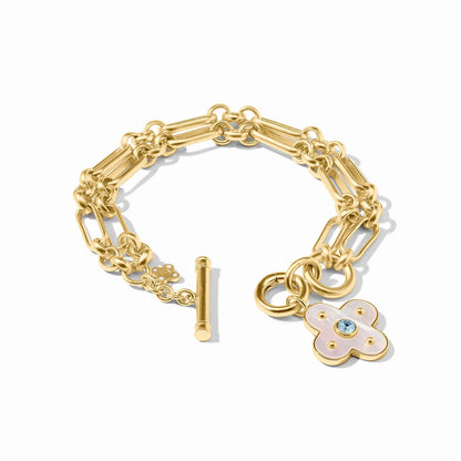 Colette Link Bracelet - Chalcedony Blue