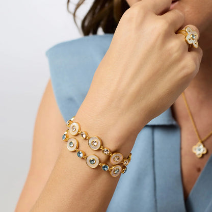Colette Tennis Bracelet - Chalcedony Blue