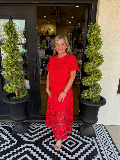 Martha Set - Tomato Red