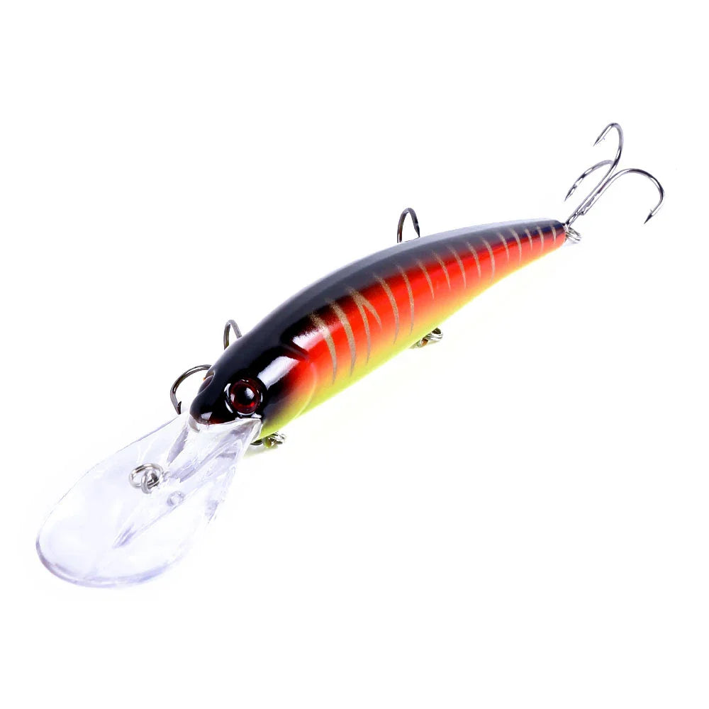 Deep Diving Minnow Wobbler Lure – 16.5cm, 21g, 2.5-4.5m Depth, Bass Pike Perch, 3 Colors