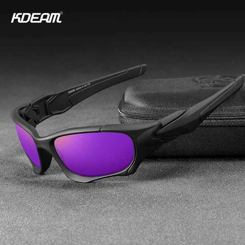 KDEAM Brand Strong Arm Men's Sunglasses Polarized Driving Shield Sun Glasses Men and Women Sports Goggles oculos de sol