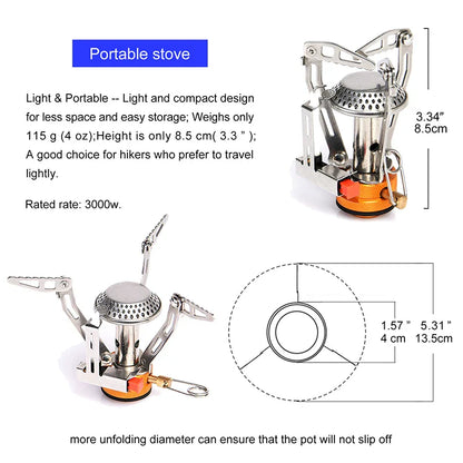 Aluminum Alloy Camping Cookware Set – 1L, Foldable, Tableware Included, Serves 3