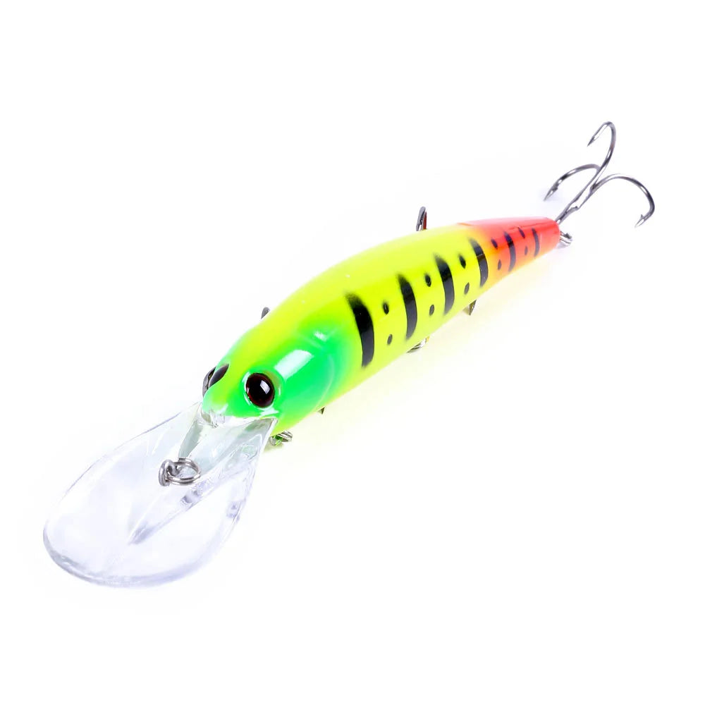 Deep Diving Minnow Wobbler Lure – 16.5cm, 21g, 2.5-4.5m Depth, Bass Pike Perch, 3 Colors