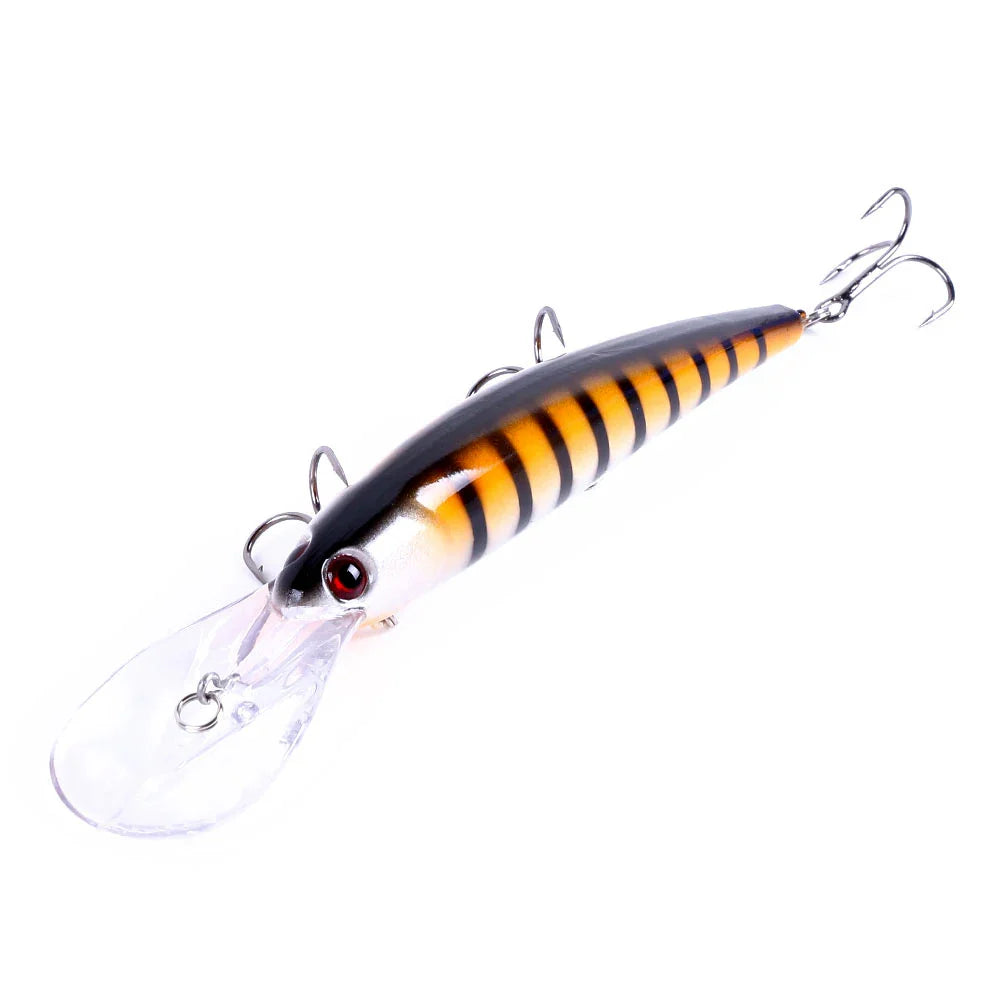 Deep Diving Minnow Wobbler Lure – 16.5cm, 21g, 2.5-4.5m Depth, Bass Pike Perch, 3 Colors