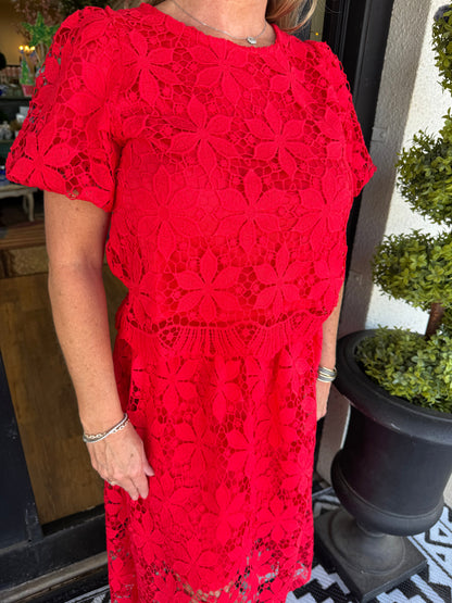 Martha Set - Tomato Red
