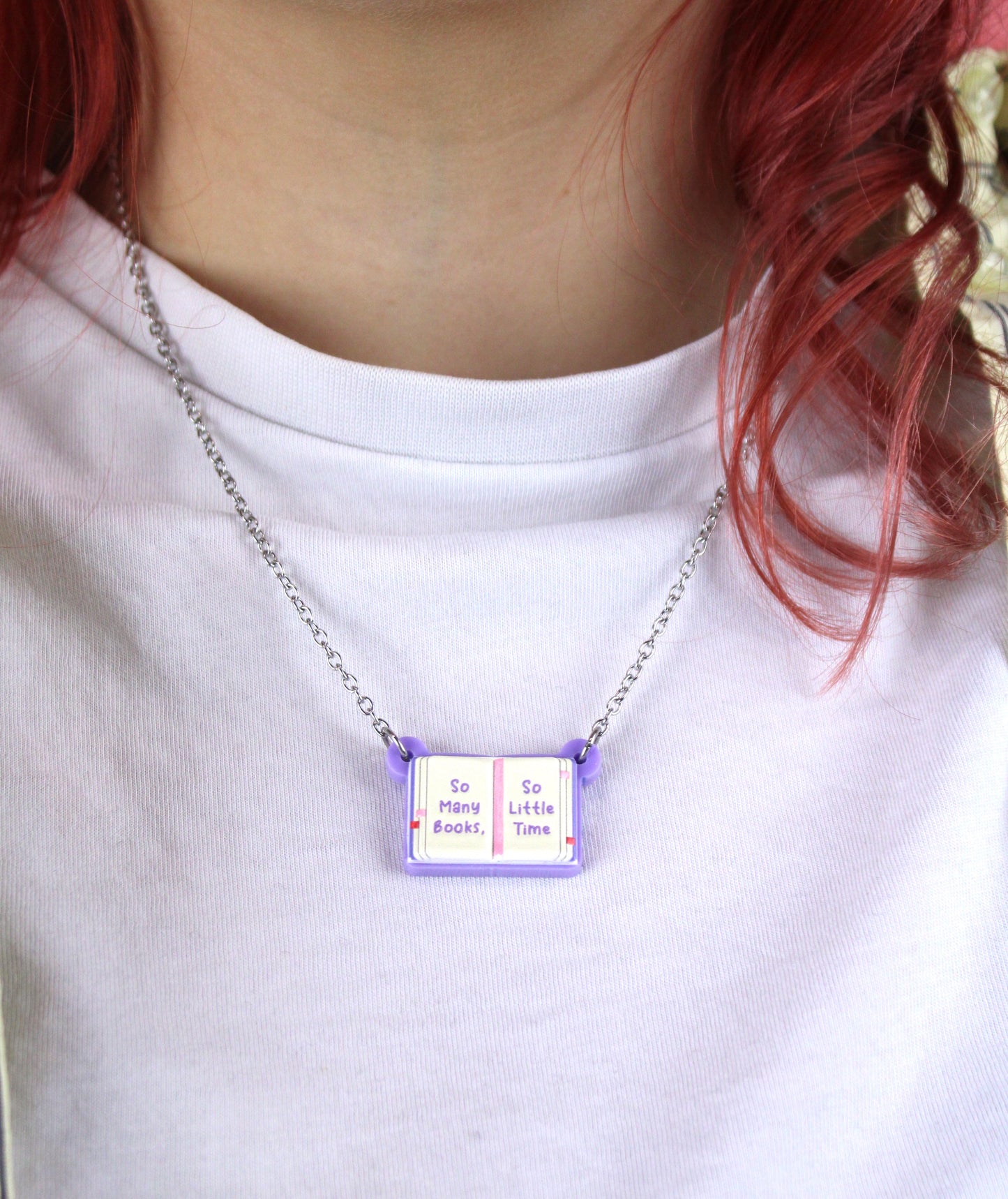 So Many Books Necklace