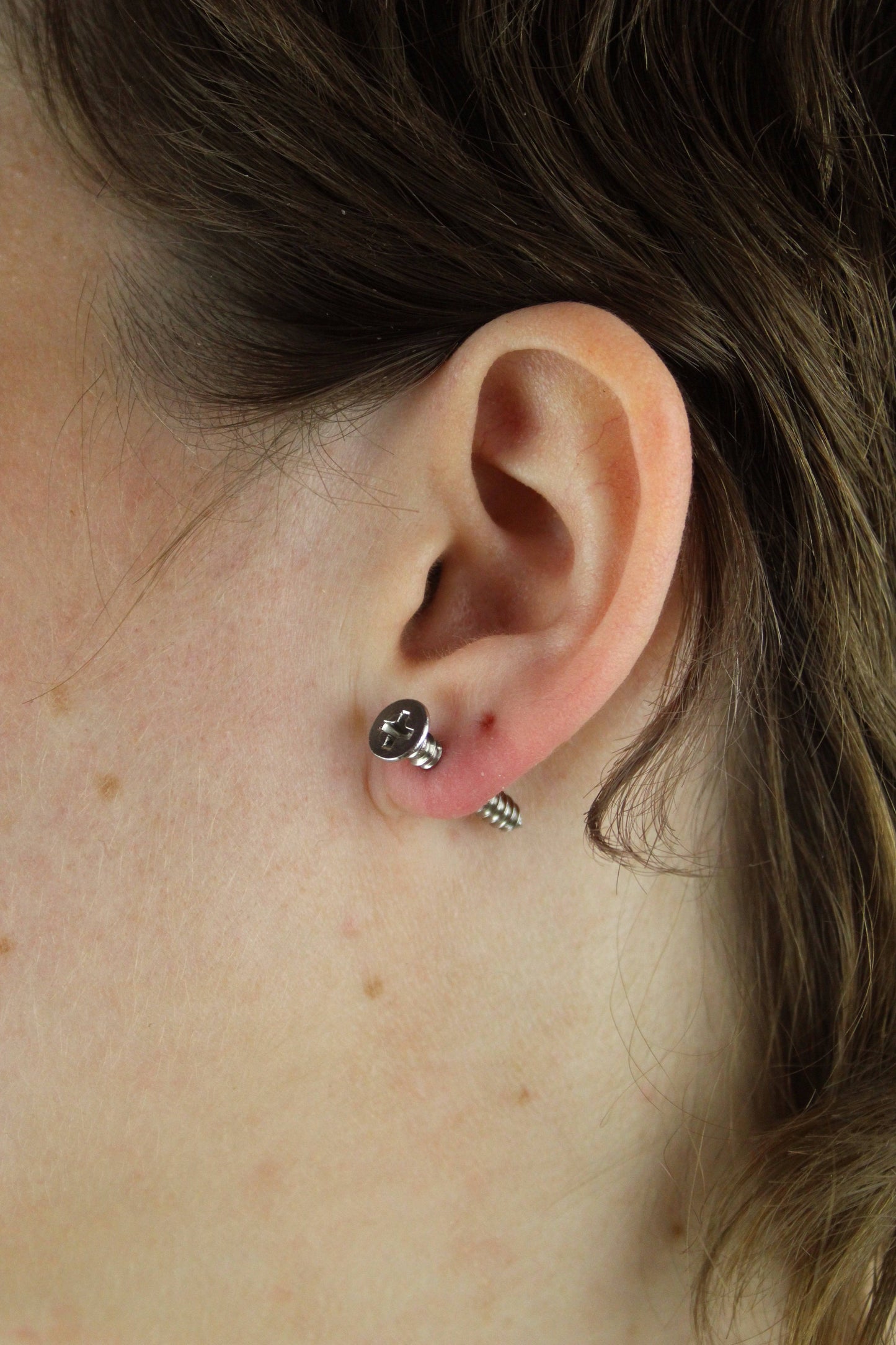 Silver Screw Earrings