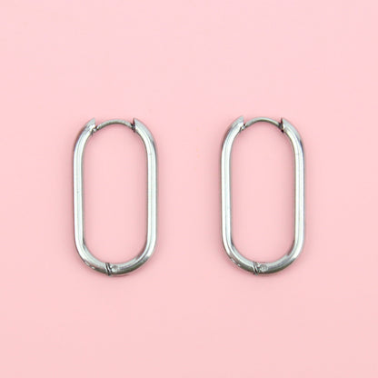 Small Oval Hoop Earrings
