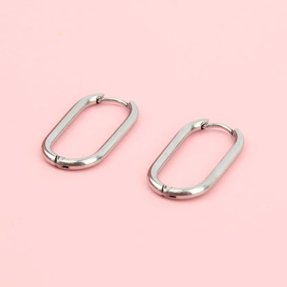 Small Oval Hoop Earrings