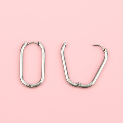 Small Oval Hoop Earrings