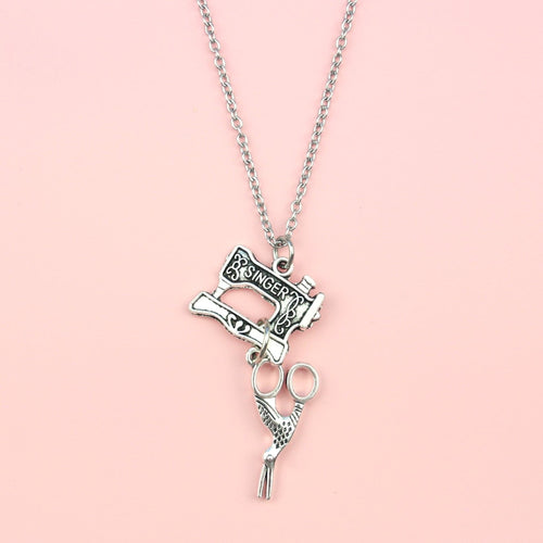 Singer Sewing Machine Necklace (Stainless Steel)